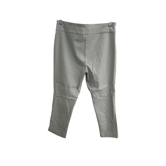 Van Heusen Stretch Extensible Cropped Pants Gray Sz 12 Neutral Business Casual - Picture 2 of 10